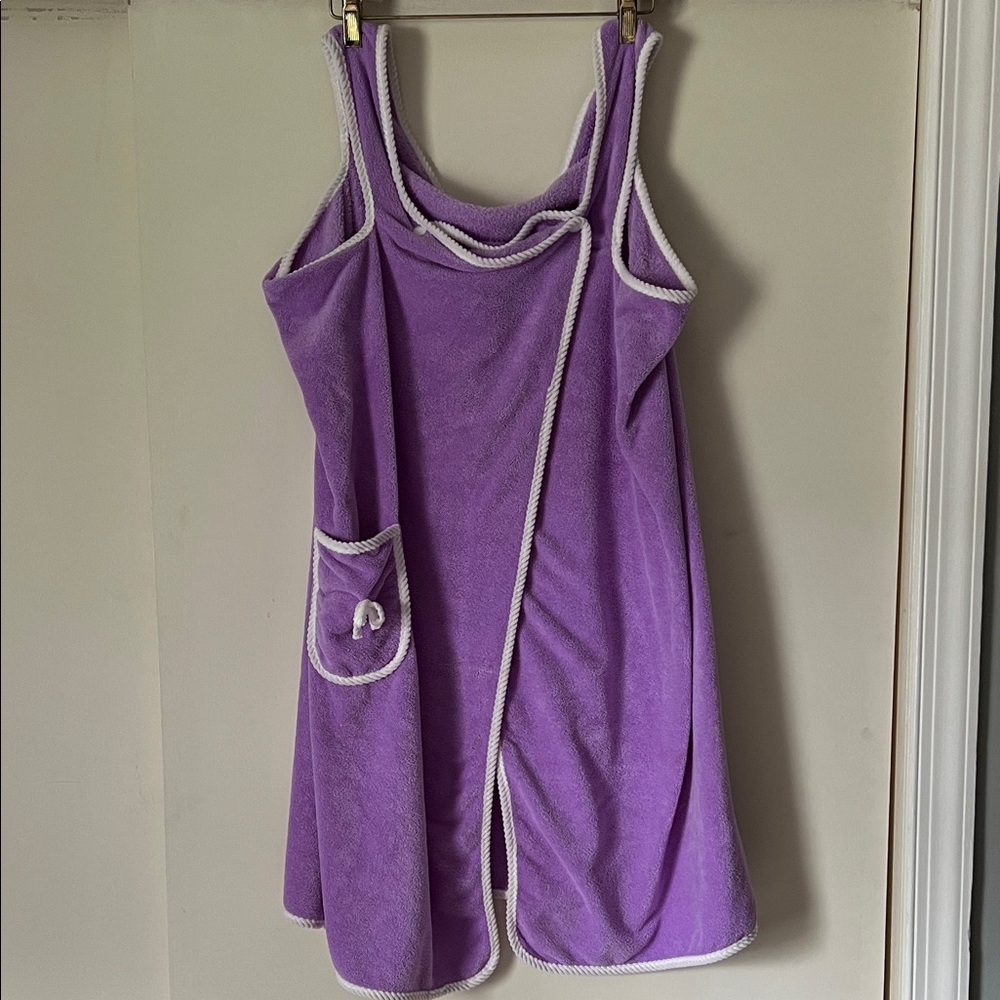 Purple Wrap with White Trim